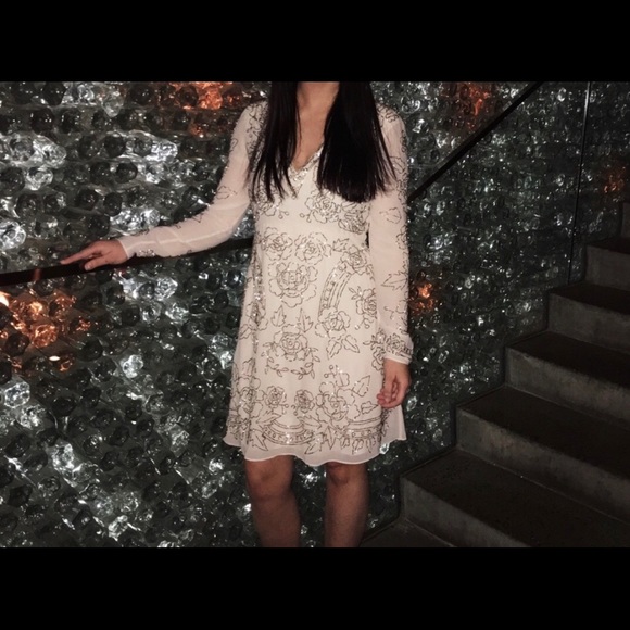 Needle & Thread Dresses & Skirts - Needle and Thread cream sequined dress